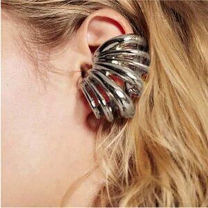 New! Zara Silver Cuff Post Earrings NWOT